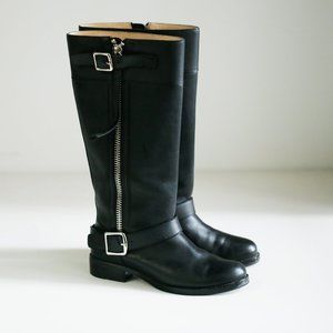 Coach Winslow Thick Leather Thick Zipper Boots